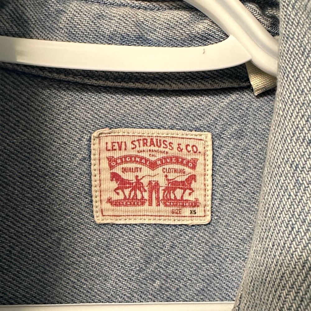 Levi's Light Blue Denim Shirt Dress - Picture 4 of 7